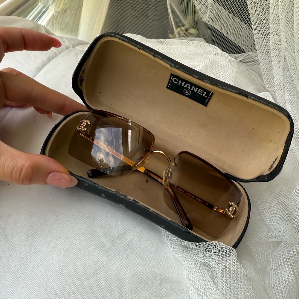 Authentic Chanel sunglasses with case